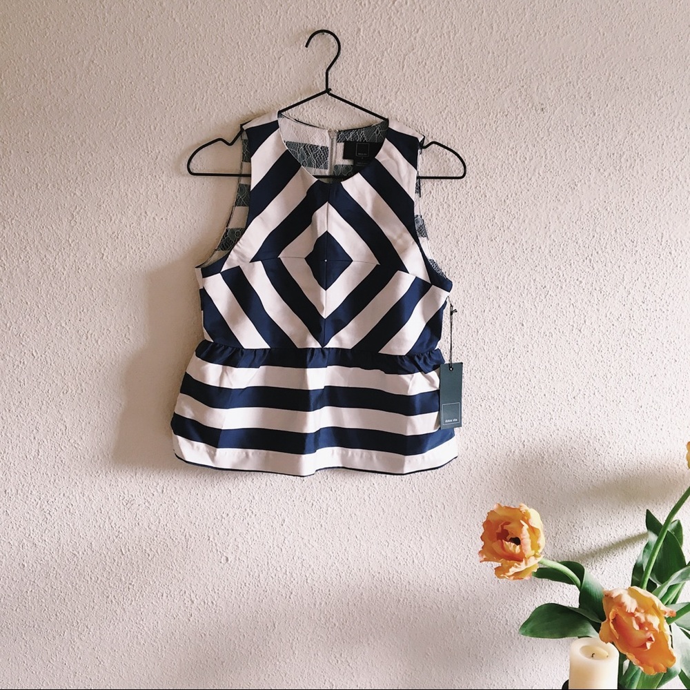 NWT Dolce Vita Sleeveless Peplum Top | S